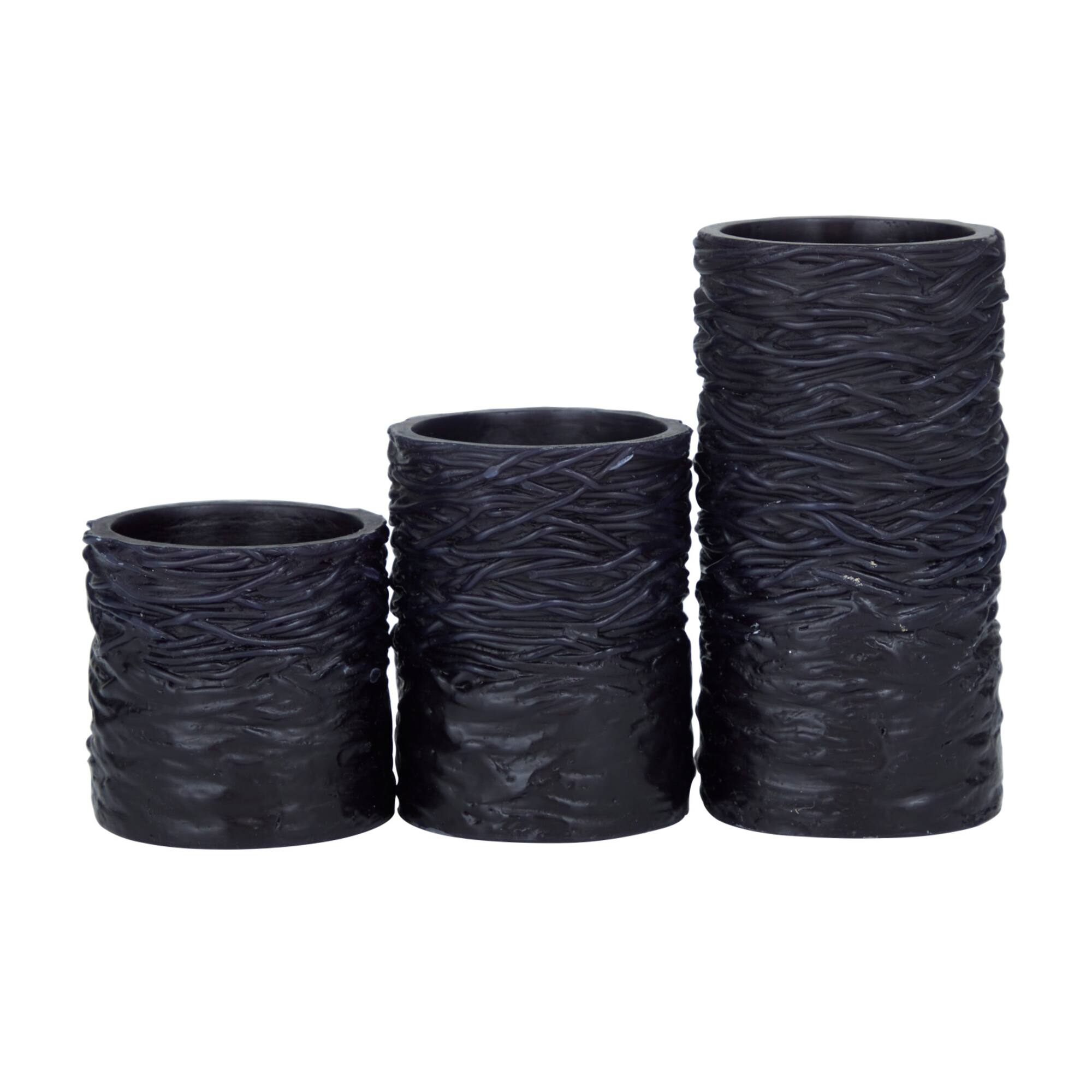 Black Coastal Flameless Candle Set